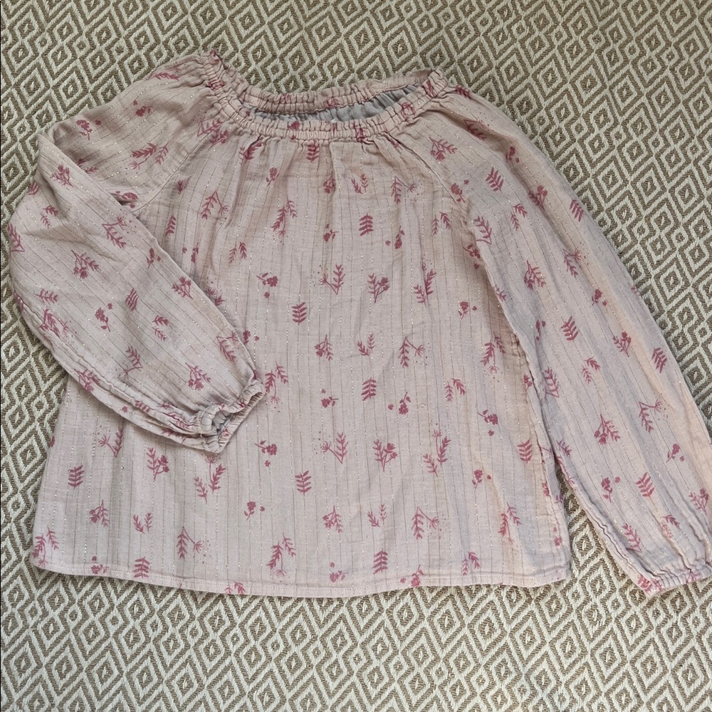 Cat & Jack Pink Floral Kids Blouse